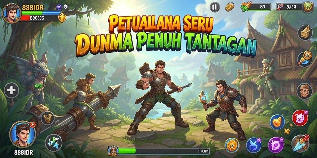 Tangkapan layar 888IDR menampilkan petualangan mendebarkan di dunia luas.