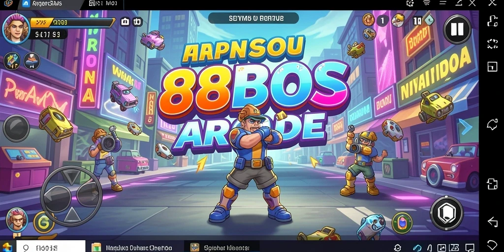 Tampilan seru gameplay <strong>88BOS</strong> dengan tantangan Arcade yang menarik.