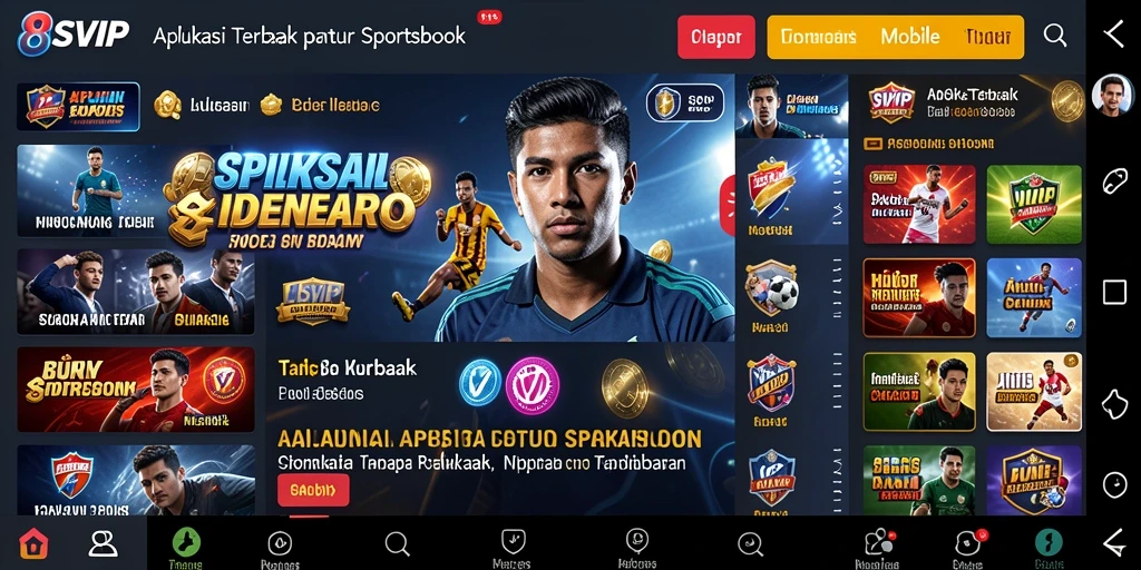 Tampilan antarmuka pengguna 8SVIP yang menarik dan informatif.