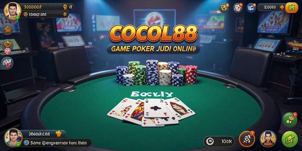 Screenshot gameplay COCOL88 menampilkan momen seru di meja poker.
