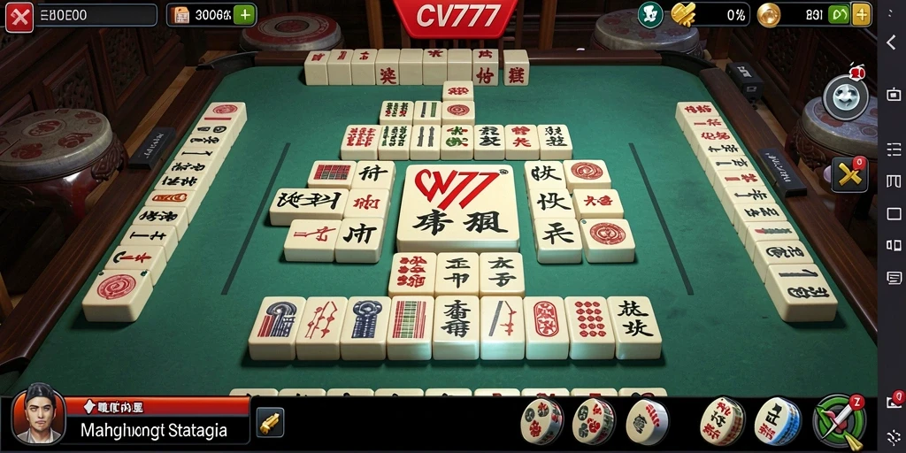 Tampilan gameplay <strong>CV777</strong> yang menarik saat bermain Mahjong.