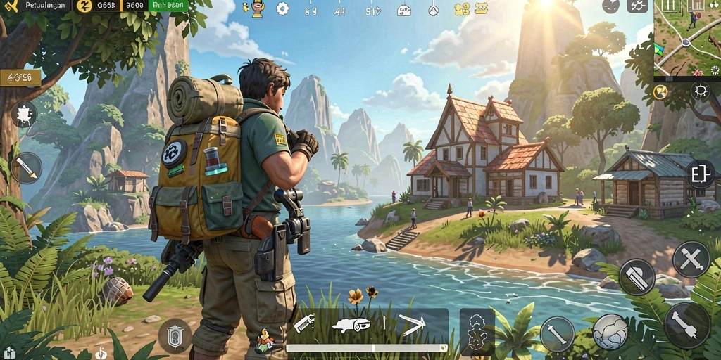 Tampilan gameplay G668 yang menakjubkan di dunia terbuka.