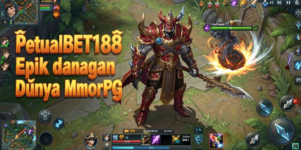 Tangkapan layar utama HAPPYBET188 menampilkan aksi seru dalam gameplay MMORPG.
