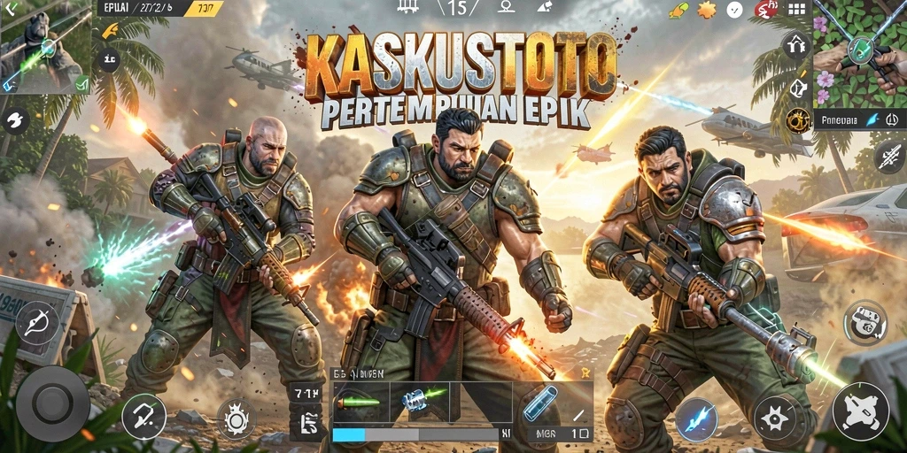 Tangkapan layar KASKUSTOTO menampilkan aksi intens di arena pertempuran.