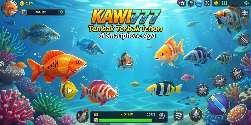 Tangkapan layar KAWI777 menampilkan aksi seru dalam permainan Tembak Ikan.