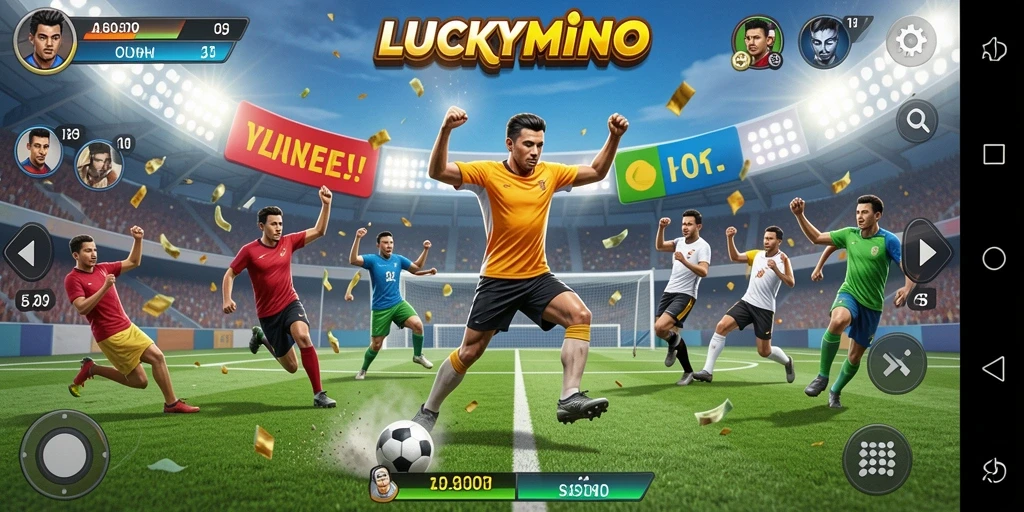 Tampilan utama gameplay LUCKYMINO yang mendebarkan dan penuh aksi.