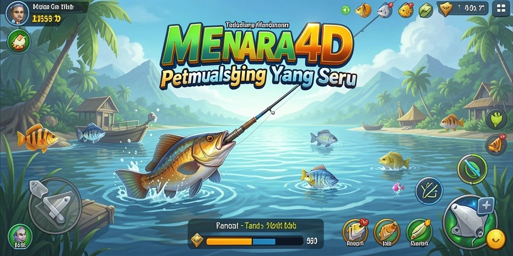 Tampilan gameplay memancing yang menarik di MENARA4D.
