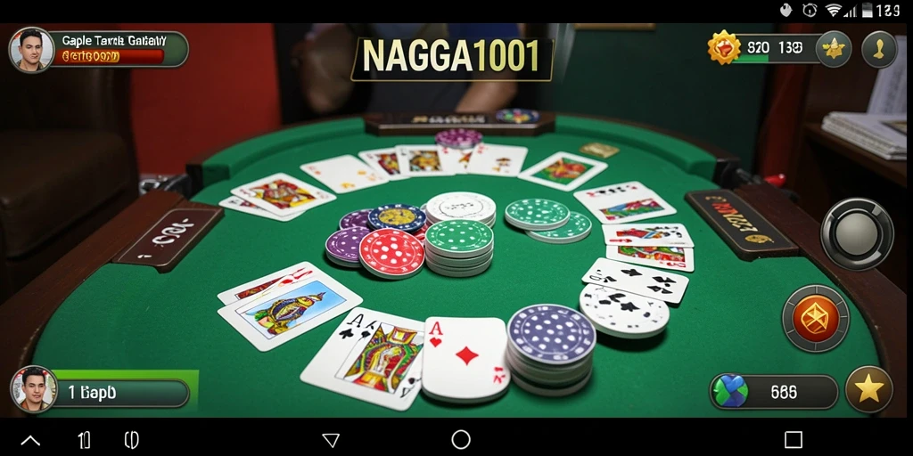 Gameplay seru NAGA1001 dengan teman-teman di Gaple.