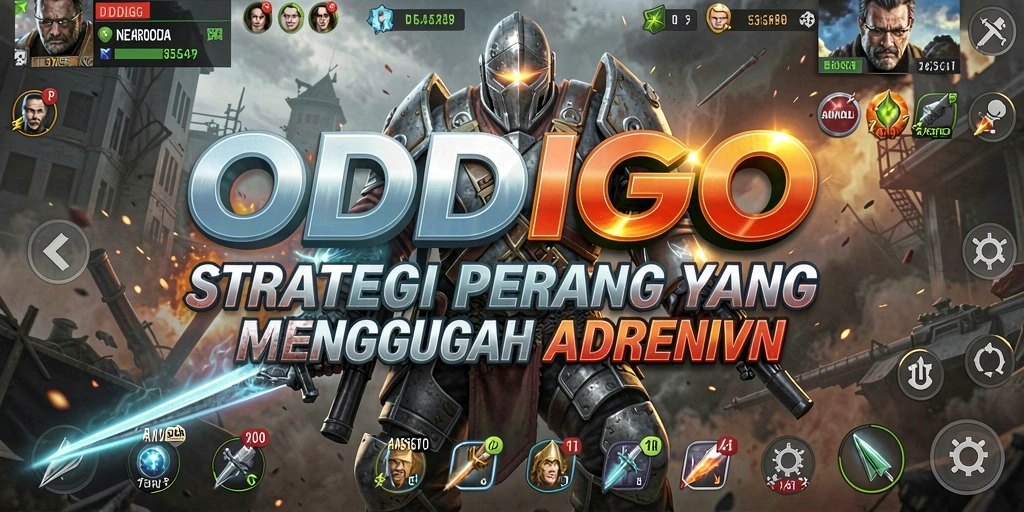 Screenshot ODDIGO menampilkan aksi mendebarkan dalam permainan strategi.