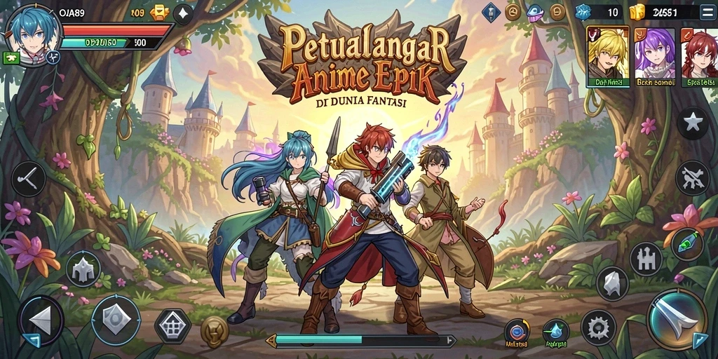 Tampilan gameplay OJA89 yang menakjubkan dalam dunia Anime.