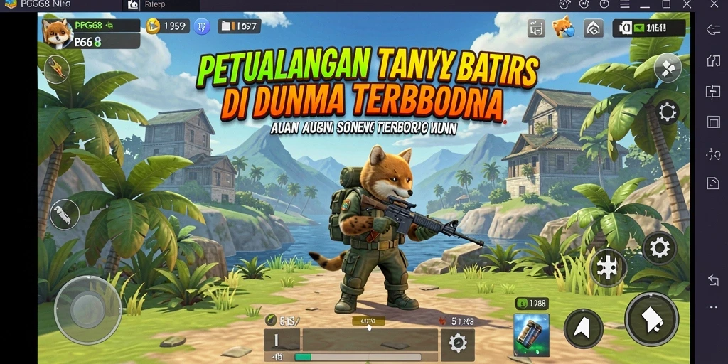 Tampilan gameplay menarik dari PGG68 di dunia terbuka.