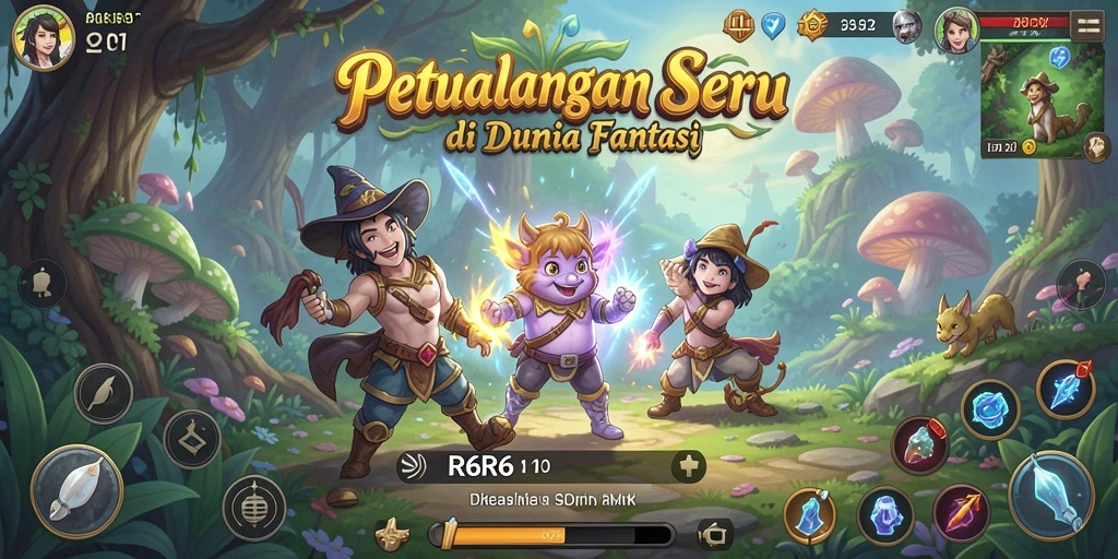 Tampilan gameplay seru dari R6R6 dalam eksplorasi dunia petualangan.