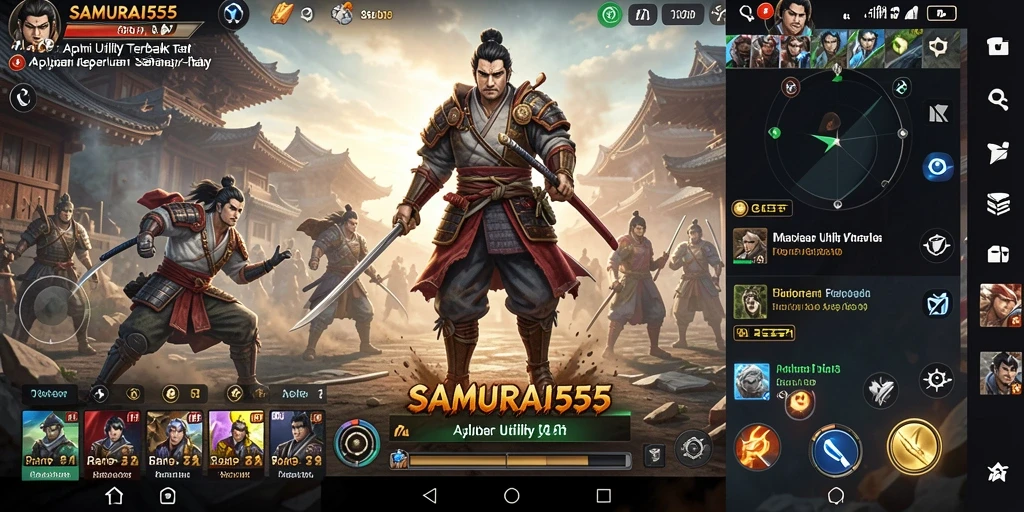 Tampilan aplikasi SAMURAI555 yang modern dan user-friendly.