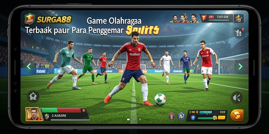 Screenshot dari gameplay SURGA88, menampilkan aksi olahraga yang seru.