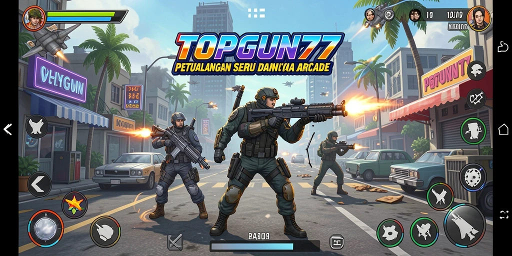 Gameplay seru dan mendebarkan dalam TOPGUN77.
